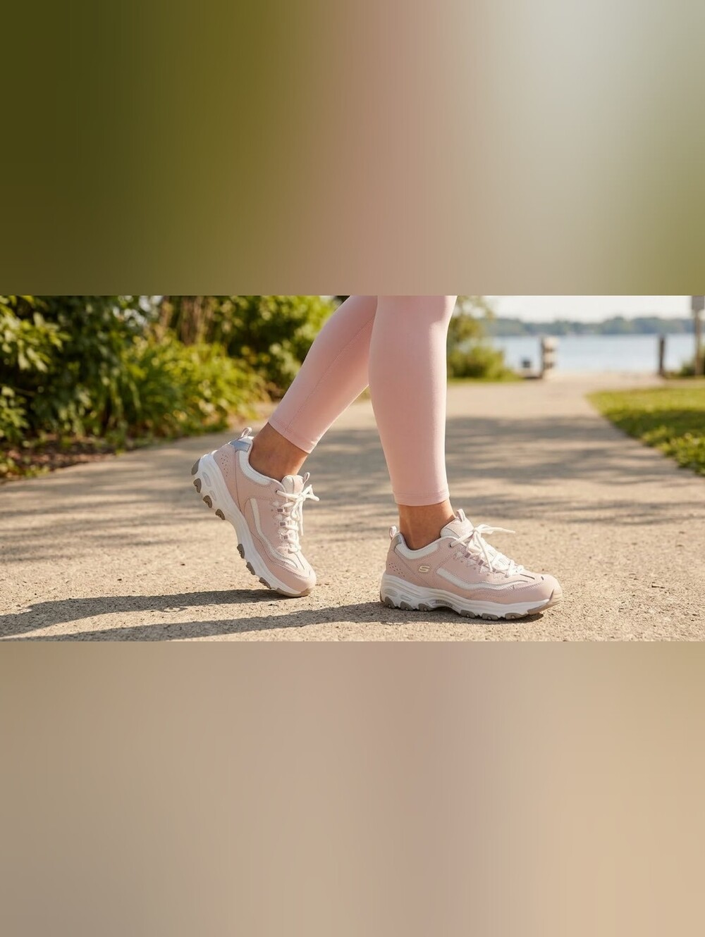Skechers Women's I-Conik Memory Foam Chunky Sneakers – Blush Pink / White